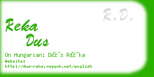 reka dus business card